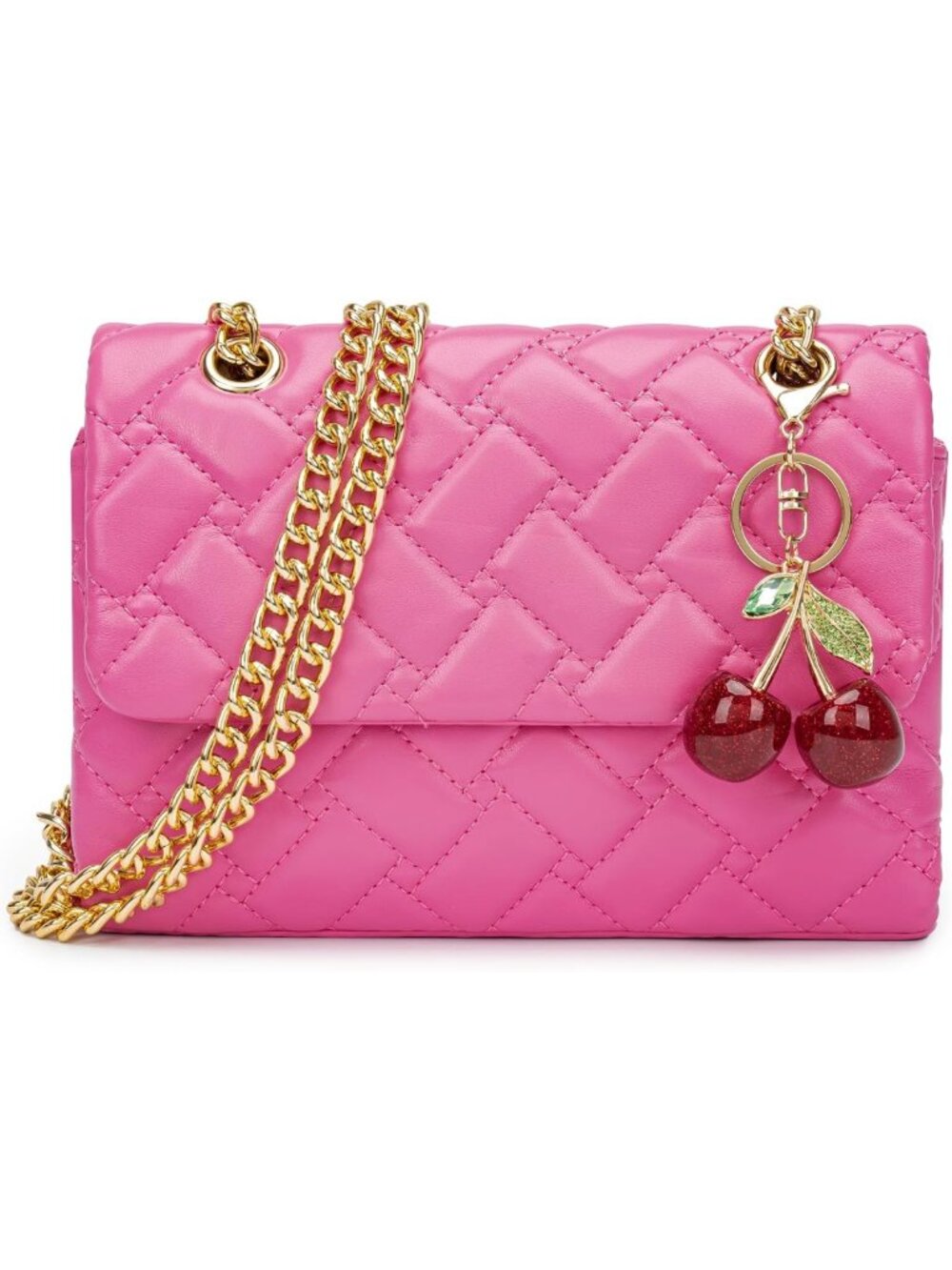 Embroidered Crossbody Bag for Women | Small Shoulder Bag with Gold Chain Wallet